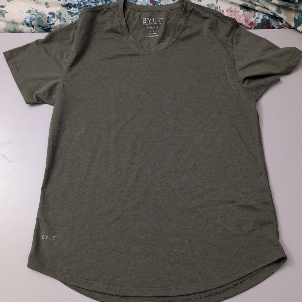 BYLT Basics Men's Short Sleeve Signature Tee in Dark Olive
